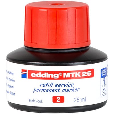 EDDING MTK25002 - Nachfülltinte, Permanentmarker, MTK 25, rot