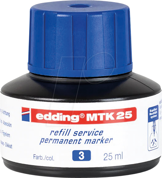 EDDING MTK25003 - Nachfülltinte, Permanentmarker, MTK 25, blau