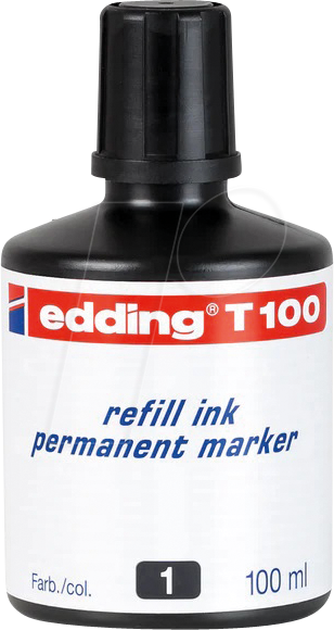 EDDING T100001 - Nachfülltinte, Permanentmarker, T 100, schwarz