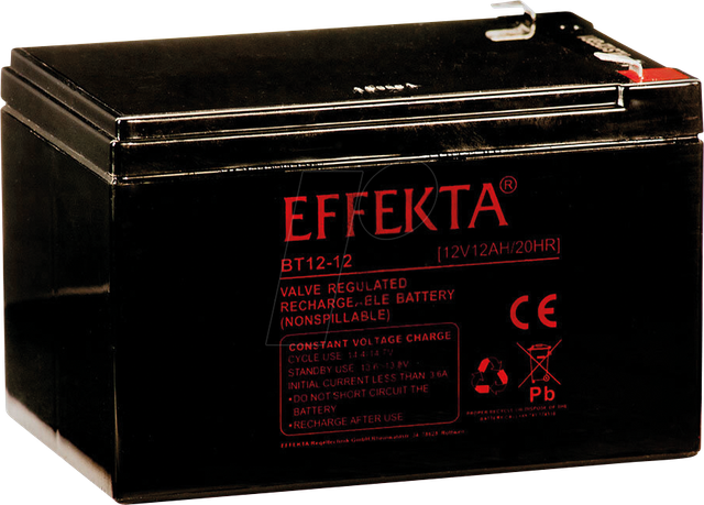 EFKTA BT12-12L - Blei-Vlies-Akku, AGM, 12V, 12 Ah