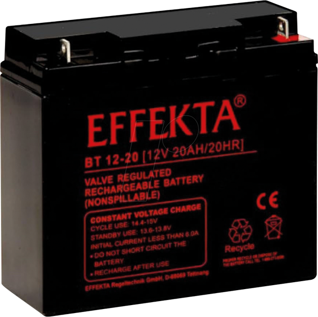 EFKTA BT12-20 - Blei-Vlies-Akku, AGM, 12V, 20 Ah