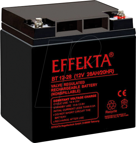 EFKTA BT12-28 - Blei-Vlies-Akku, AGM, 12V, 28 Ah