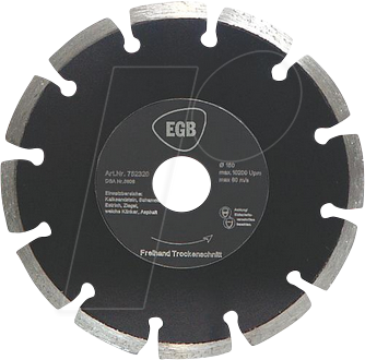 EGB 752385 - Diamant-Trennscheibe 115 mm Schwarz