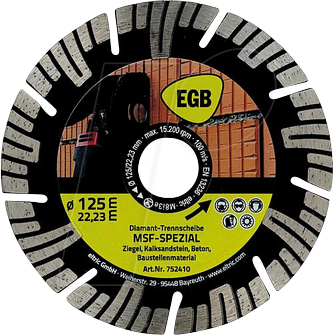 EGB 752410 - Diamant-Trennscheibe 125 mm MSF-Spezial