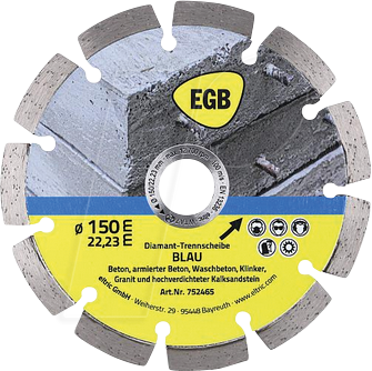 EGB 752465 - Diamant-Trennscheibe 150 mm ''Blau''