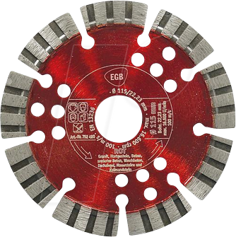 EGB 752480 - Diamant-Trennscheibe 115 mm ''Rot''