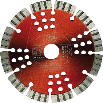 EGB 752490 - Diamant-Trennscheibe 150 mm ''Rot''