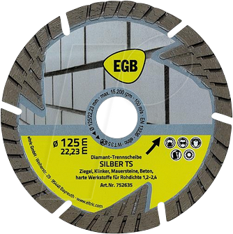EGB 752635 - Diamant-Trennscheibe 125 mm ''Silber TS''