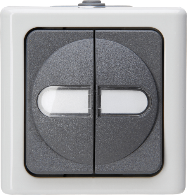 EL BE 560556003 - BLUE ELECTRIC AP-Feuchtraum-Serienschalter, grau