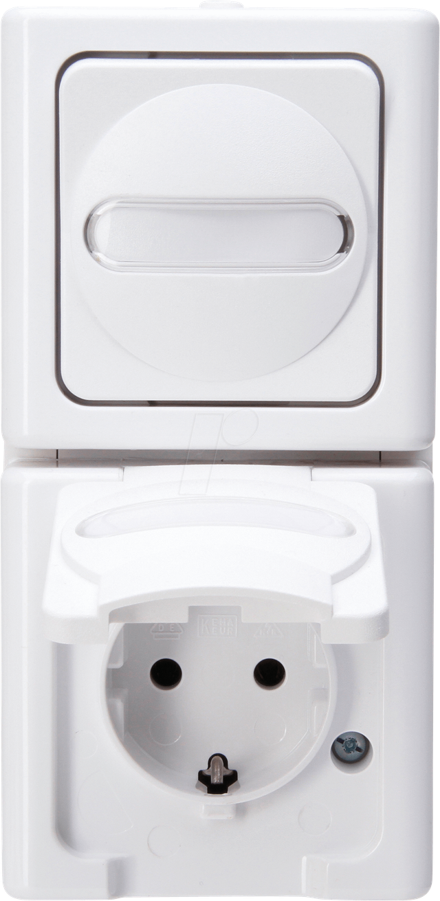 EL FRW SKDO2S - 2-fach Feuchtraum-Steckdose, senkrecht