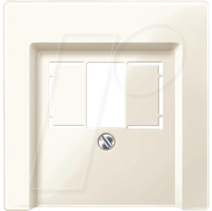 EL SM 296044 - System M, Zentralplatte, TAE/USB-Einsatz, weiß, glänzend