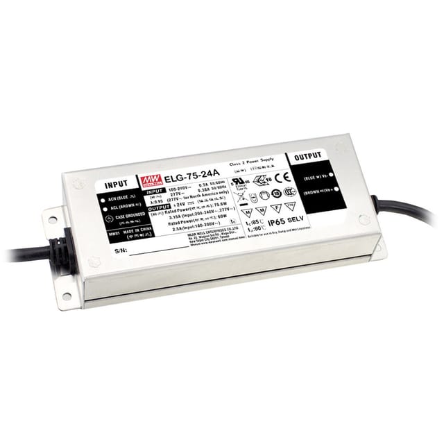 ELG-75-24AB-3Y - LED-Trafo, 75 W, 24 V DC, 3150 mA, dimmbar, 3-in-1