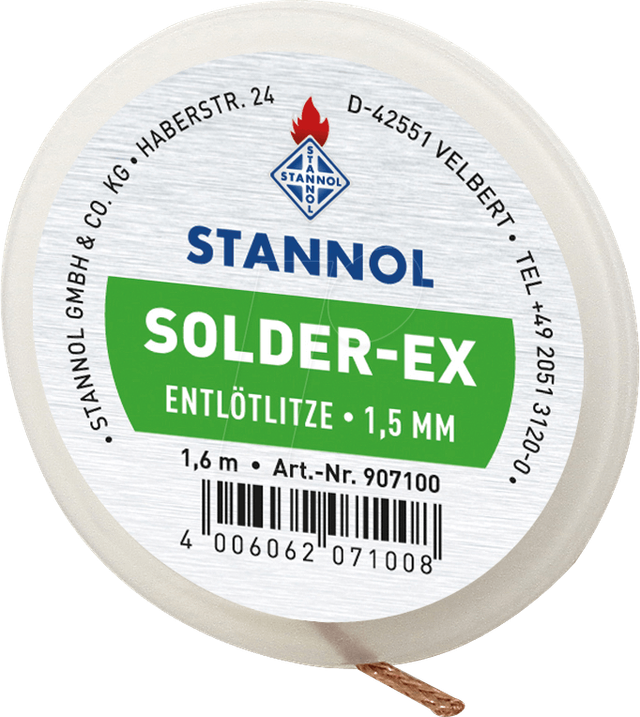 ELL STA 1,5 - Entlötlitze Solder-Ex, Kupfer, 1,6 m x 1,5 mm