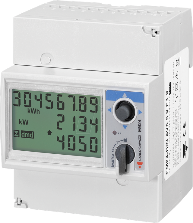 EM24DINAV53XE1X - Energiezähler EM24, 3 Phasen, LCD Display, Joystick