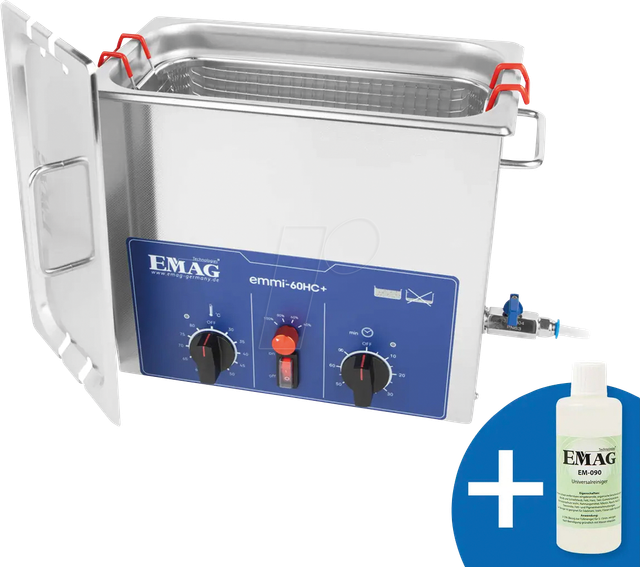 EMMI 60 HC+ - Ultraschallreiniger, 6,7 l , 240 W, mit Heizung, Edelstahl
