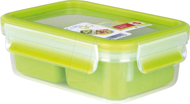 EMSA 518101 - EMSA Lunchbox CLIP & GO transparent, grün