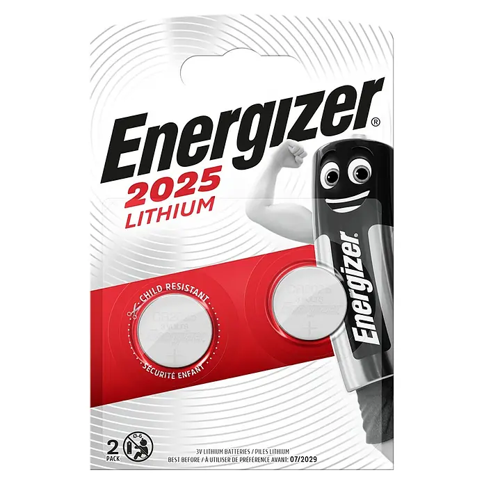 EN 2X2025 - Lithium-Knopfzelle, 3 V, 163 mAh, 20x2,5 mm 2er-Pack