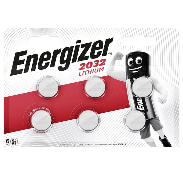 EN 6X2032 S - Lithium-Knopfzelle, 3 V, 240 mAh, 20x3,2 mm 6er-Pack