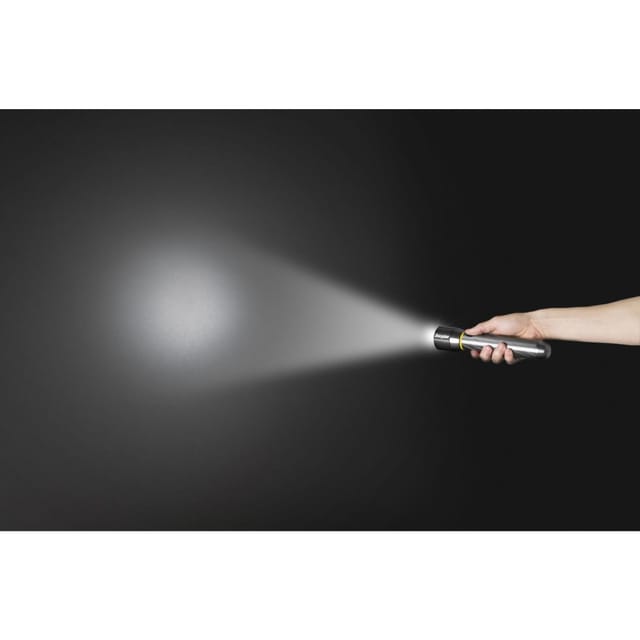 EN FOCUS 1300 - LED-Taschenlampe, 1500 lm, silber, 6x AA (Mignon)