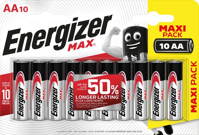 EN MAX AA10 - MAX, Alkaline-Batterie, AA (Mignon), 10er-Pack