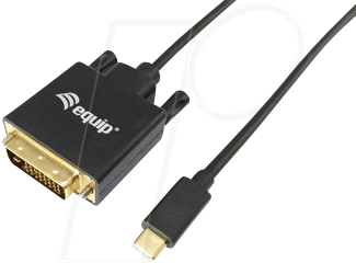 EQUIP 133468 - USB Type-C zu DVI-D Dual Link-Kabel, Stecker - Stecker, 1,8m