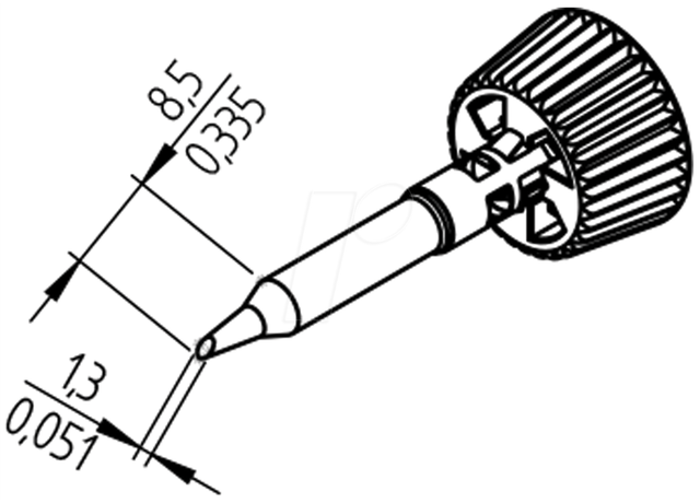 ERSA 0142ADLF13 - Ersadur Lötspitze, 1,3 mm abgewinkelt
