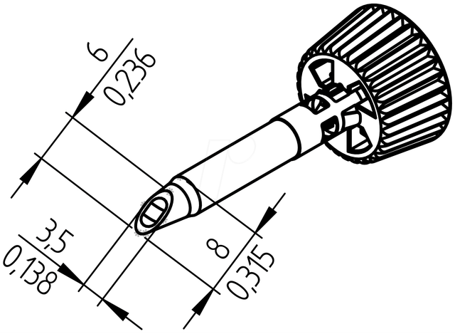 ERSA 0142WDLF35 - Ersadur Lötspitze, 3,5 mm konkav