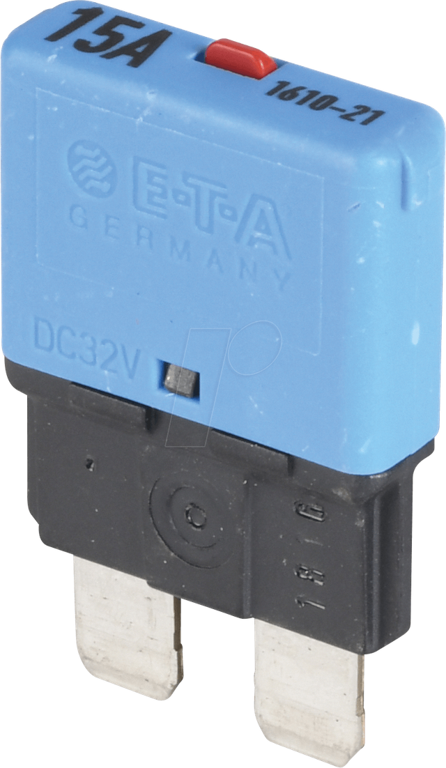 ETA 1610-21-15A - KFZ-Sicherung, 15 A, blau