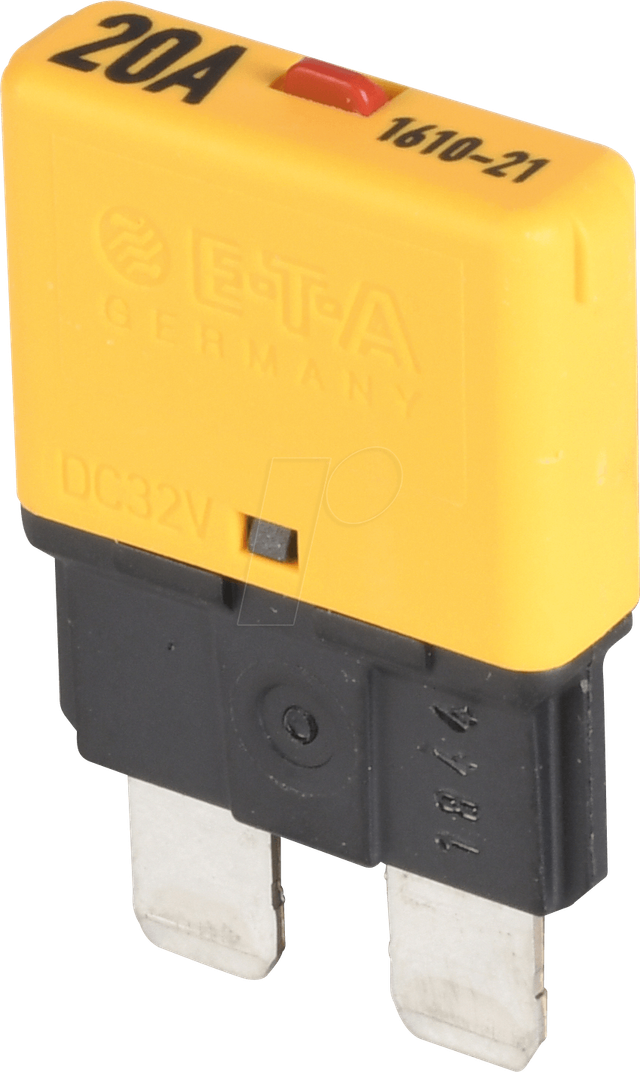 ETA 1610-21-20A - KFZ-Sicherung, 20 A, gelb