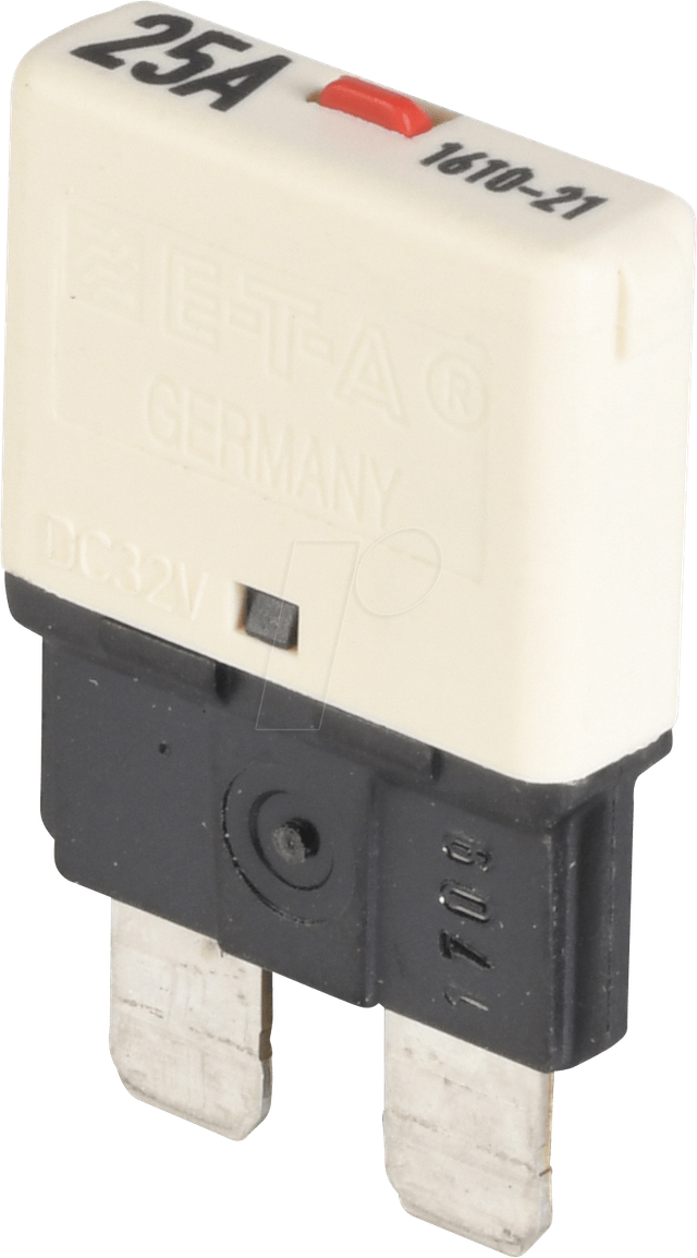 ETA 1610-21-25A - KFZ-Sicherung, 25 A, weiß