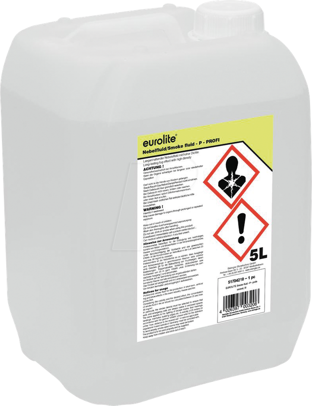 EURO 51704210 - Smoke Fluid -P- Profi, 5l Nebelfluid
