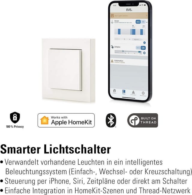 EVE LIGHTSWITCH - Eve Light Switch, Smarter Lichtschalter, Apple HomeKit