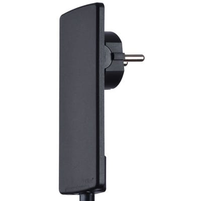 EVOLINE PLUG - Schutzkontaktstecker Typ EF - CEE 7/7, schwarz