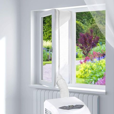 Fensterdichtung Für Mobile Klimaanlagen, 400 Cm Fensterdichtungsset Für Mobile Klimaanlagen Mit Doppelreißverschluss, Geeignet Für Mobile Klimaanlagen Und Wäschetrockner, Einfache Montage