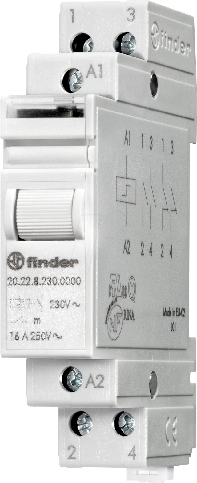 FIN 20.24.8 230V - Stromstossschalter, 2xNO, 250V/16A, 230 V AC