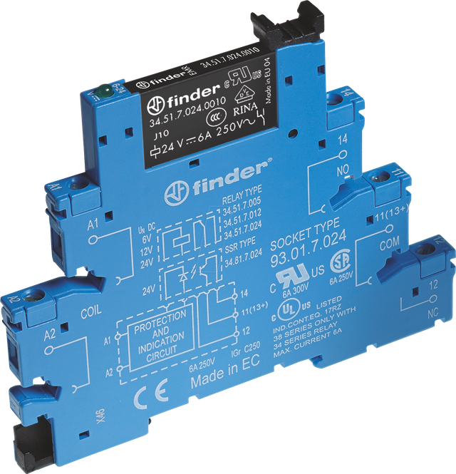 FIN 38.51 240V4 - Koppelrelais, schmal, 250 V, 240 V AC