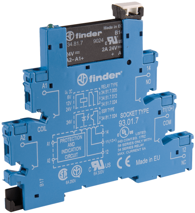 FIN 38.91 24-240 - Koppelrelais, 1 Schließer, 2A, 24VDC/230VAC