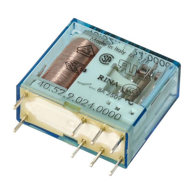 FIN 40.52.9 24V - Steckrelais, 2x UM, 250V/8A, 24V, RM 5,0mm