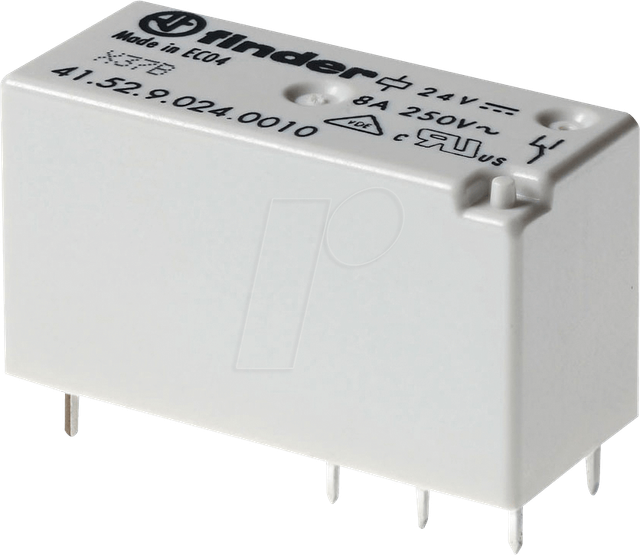 FIN 41.52.8 24V - Steck-/Printrelais, 2x UM, 250V/8A, 24 V AC