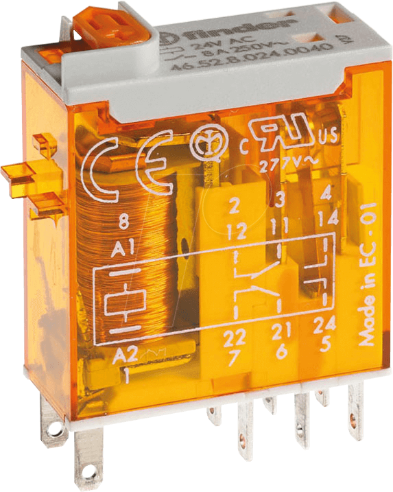 FIN 46.52.8 12V - Industrie-Miniatur-Relais, 2 CO, 8A, 12 V AC