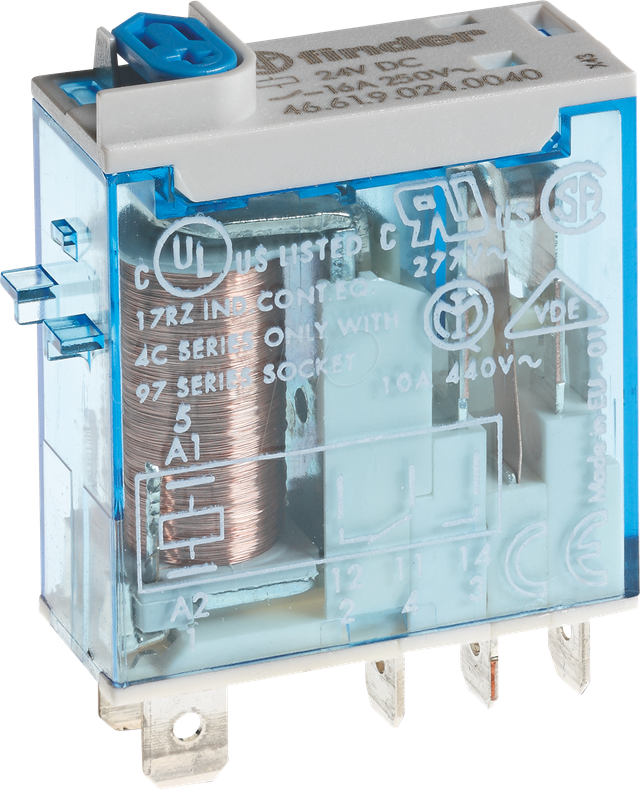 FIN 46.61.9 12V2 - Industrie-Miniatur-Relais, 1 CO, 16A, 12 V DC
