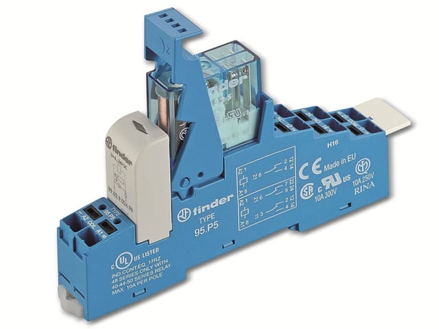 FIN 48.P6.7 24V - Koppelrelais Push-In, 1 CO, 16 A, 24 V DC sensitiv