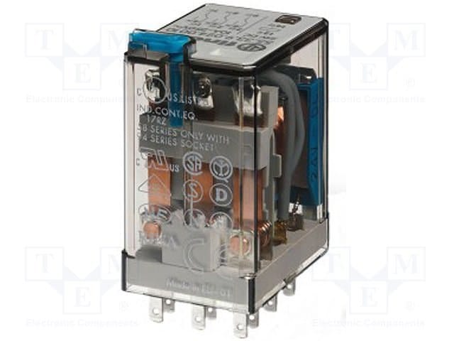 FIN 55.33.8 24V - Relais mit Steckanschlüssen, 3 CO, 10 A, 24 V AC
