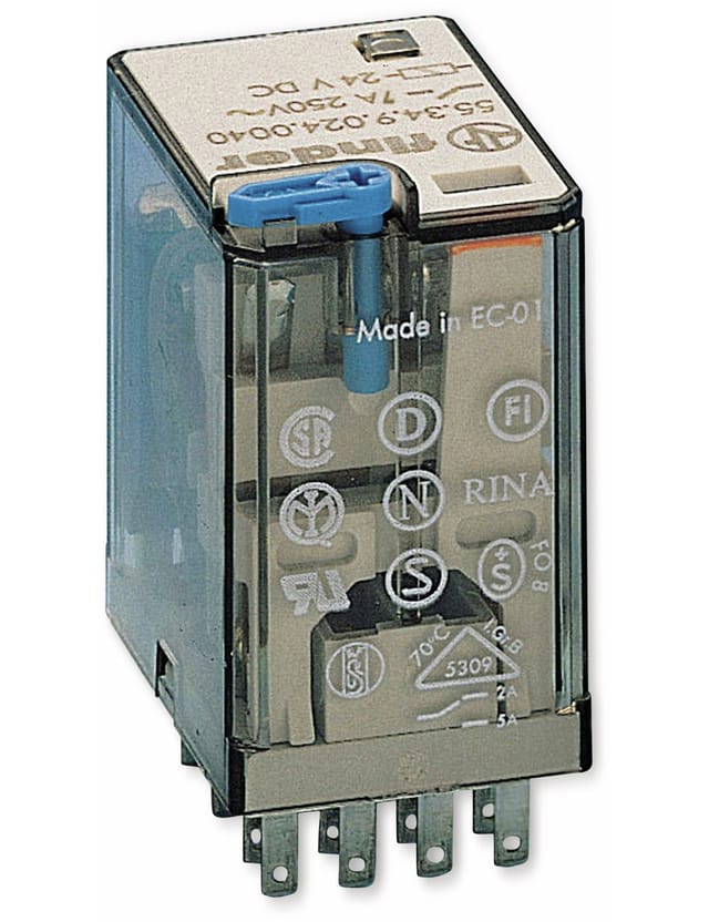 FIN 55.34.9 24V - Industrierelais, 4x UM, 250V/7A, 24V