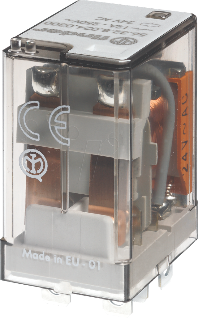 FIN 56.32.8 24V2 - Industrierelais, 2x UM, 250V/12A, 24 V AC