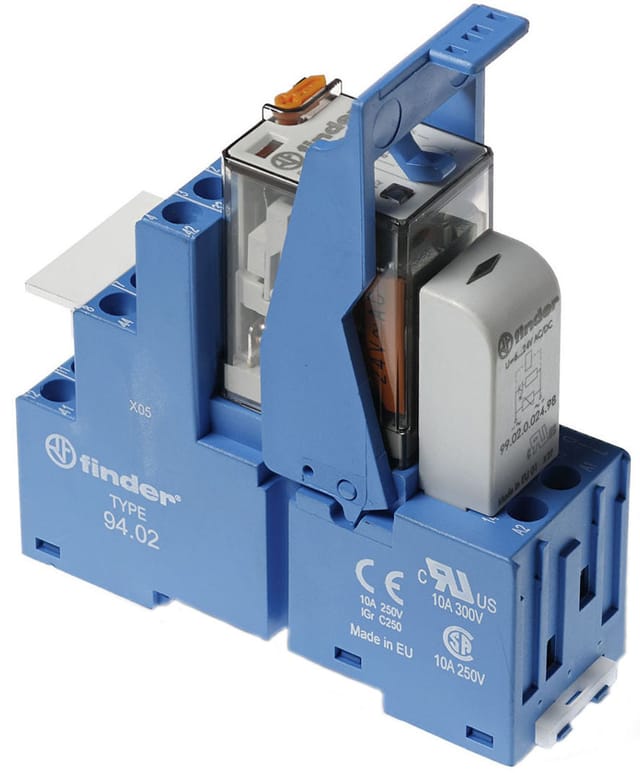 FIN 58.32.8 24V - Koppelrelais mit Schraubanschlüssen, 2 CO, 10 A, 24 V AC