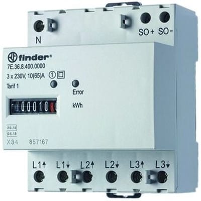 FIN 7E.36.8 400T - Elektronischer Energiezähler 3 Phasen 10 (65) A