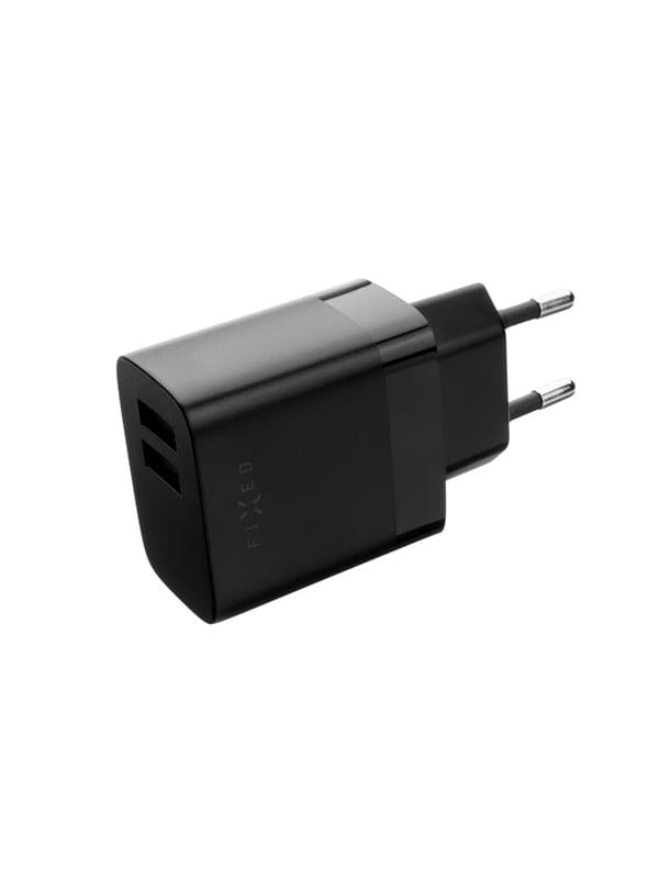 FIXC17N-2U-BK - USB-Ladegerät, 17 W, 5 V, 3,4 A, 2x USB-A, schwarz