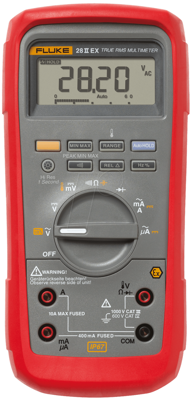 FLUKE 28 II EX - Multimeter 28 II Ex, digital, 6000 Counts, eigensicher, TRMS