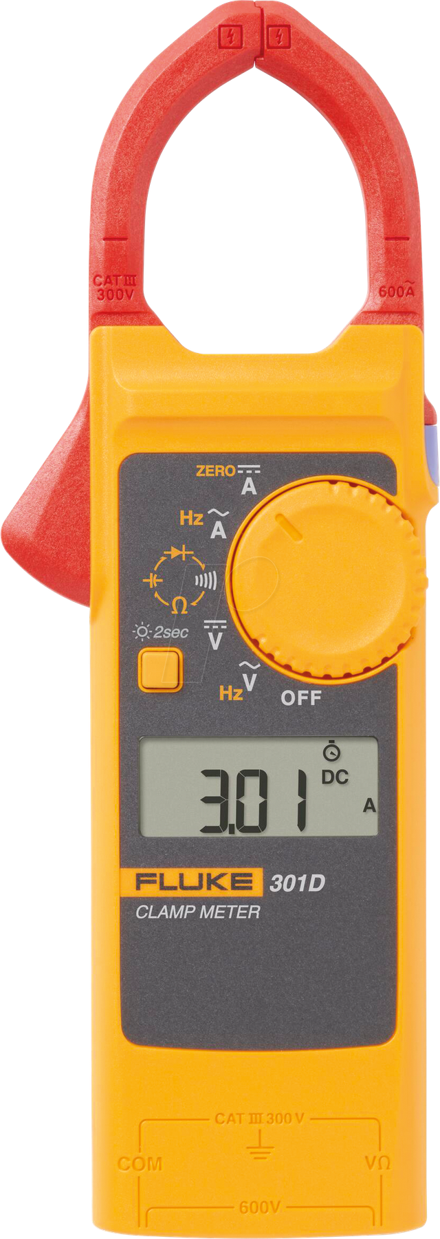 FLUKE 301D - Stromzange 301D, digital, AC/DC, bis 600 A